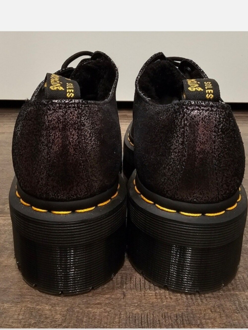 NEW! Dr Martens Platform 1461 3 Eye Metallic Oxfords Womens Size 8 - Picture 8 of 16